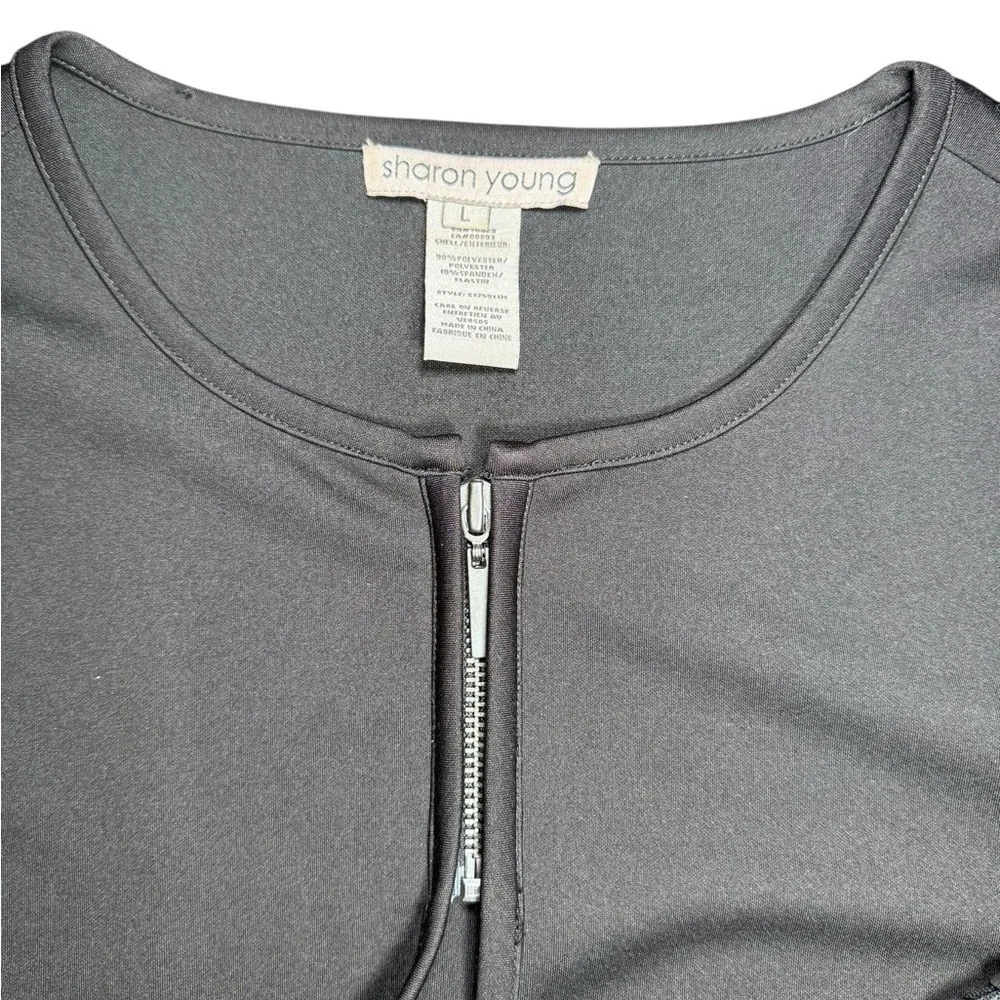 Sharon Young Black Mixed Media Modern Jacket - Picture 5 of 5